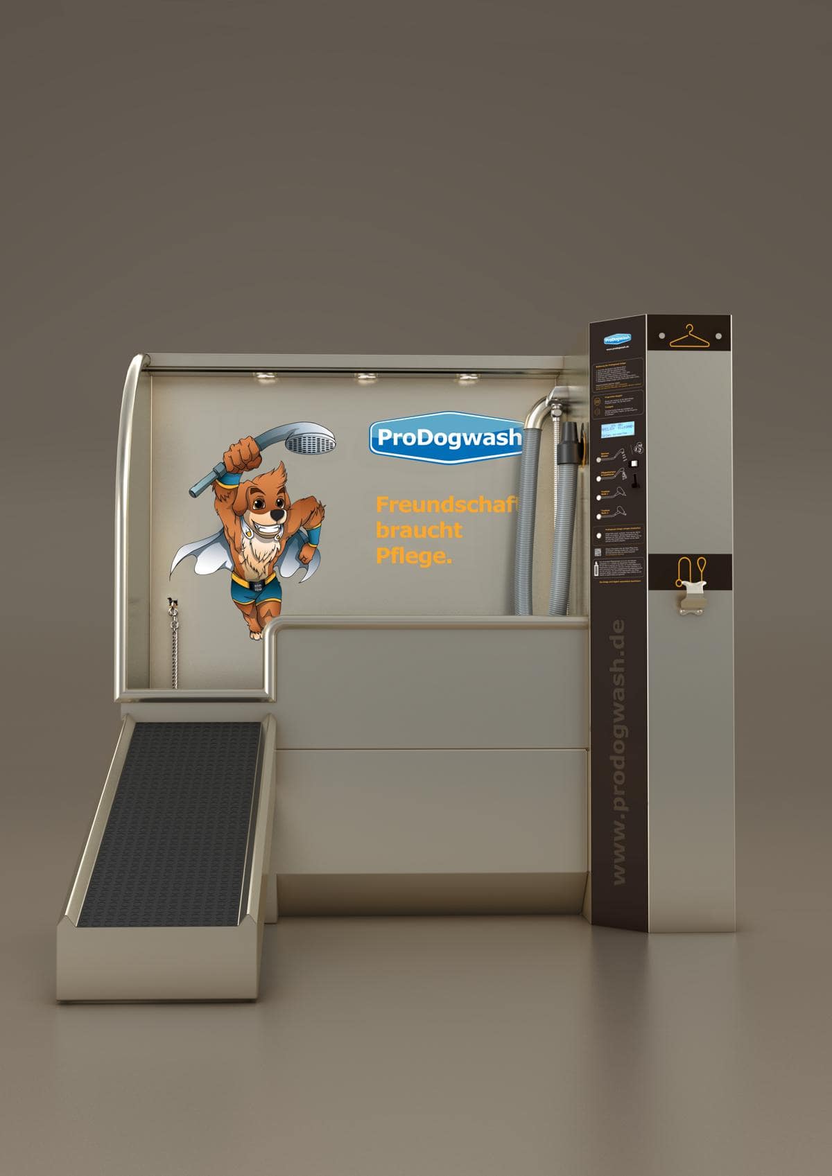 ProDogwash Hundewaschanlage Indoor Ansicht von vorne 